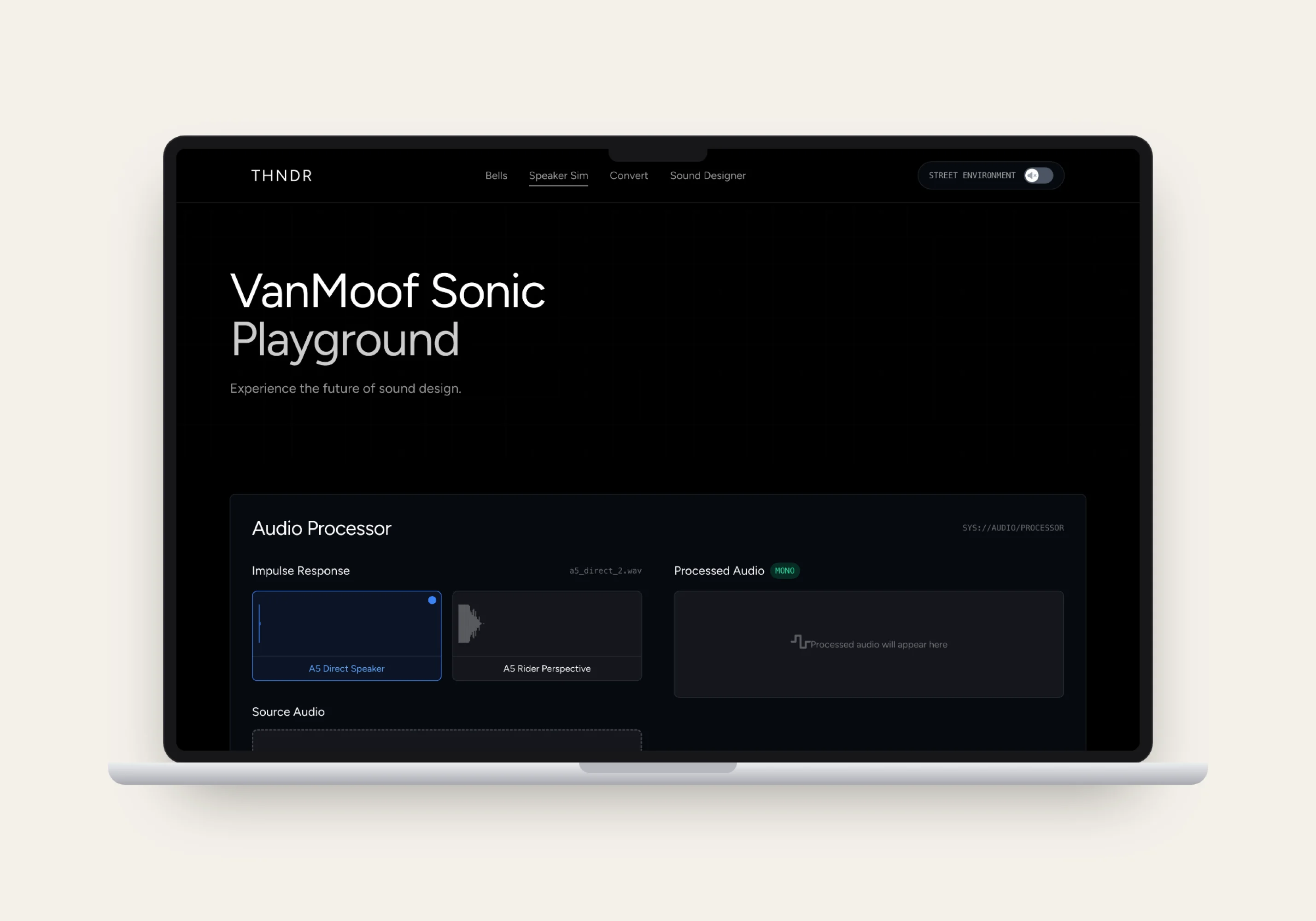 Speaker simulator with impulse responses