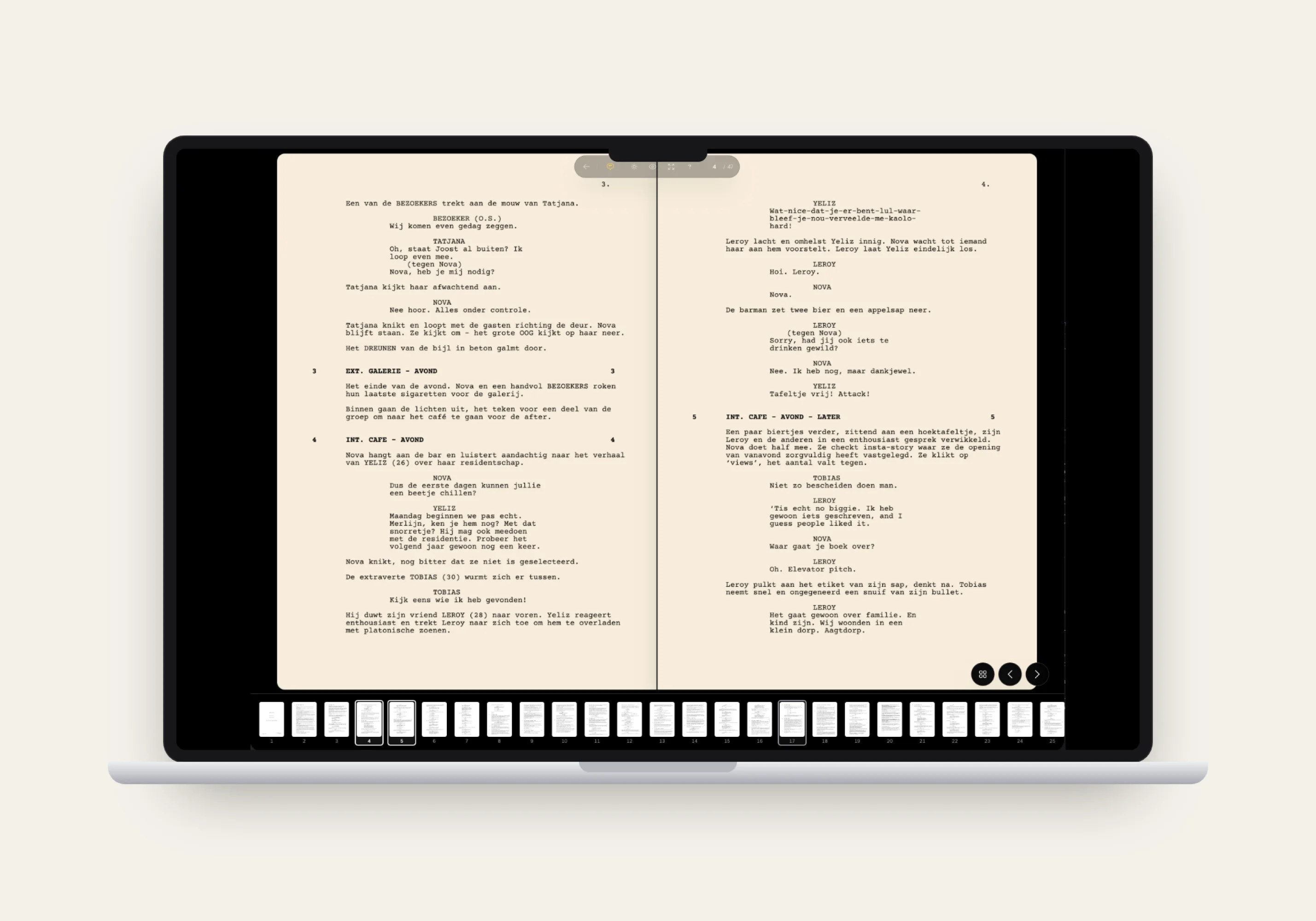 Online script reader